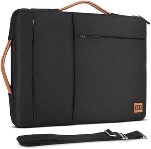 DOMISO 15.6 pulgadas funda protectora,bolsa de hombro para ordenador portátil compatible con 15.6" Lenovo Yoga 720 IdeaPad 310 320 ThinkPad T580/Dell New Latitude 3590,ZenBook EliteBook,Negro