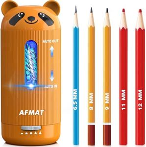 AFMAT PSY3 Electric Pencil Sharpener, Fully Automatic, for 6.5-12mm Pencils