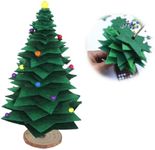 ZANZER DIY Felt Christmas Tree Set,Christmas Arts and Crafts Kits for Kids, DIY Hand Decorative Christmas Ornaments Projects for Home Decoration Holiday Party Decor Supplies