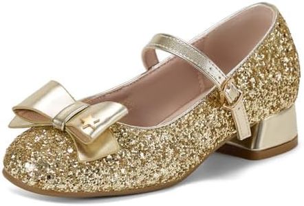 GotSoft Girls Lambskin Insole Low Heels Mary Jane Ankle Strap Dress Shoes