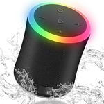 BESNOOW Portable Bluetooth Speaker Stereo Pairing, IPX7 Waterproof Wireless Speaker with HD Loud Stereo Sound, 8H Playtime Bluetooth Speakers, Bluetooth 5.3, RGB Lights, Outdoor Speaker for Party