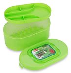 RJ Rojeno Miss World Plastic Empty Sewing Set kit Round Storage Box for Needle, Thread and Scissor Storage up to 41 Reels Set of 1 (Multicolour)