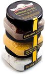 Exotic Sea Salt Collection 3-Pack - Italian Black Truffle, Saffron Fleur de Sel, Espresso - Fabulous Gift - Delicious, Unusual Sea Salt Infusions - Non-GMO, Gluten-Free, No MSG (12 total oz.)