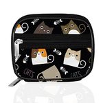 Serfeymi Pill Box Organiser Tablet Organiser Travel Medication Organizer with Zipper Pill Case for Purse, Weekly Pill Box 7 day Pill Dispenser for Holding Medicine, Vitamins, Supplements - Black 03