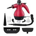 Comforday Steam Cleaner Portable - Multifunction Pressure steam Cleaner with Safety Lock to Remove Stains, Clean Carpets and Upholstery - 9-Piece Accessory kit Included (Red)