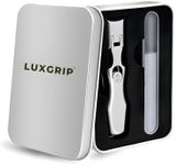 LUXGRIP Nail Clipper for Thick Nails. Nail Clipper for Thick, Ingrown Nails. German Nail Clipper. Wide Open Toenail Clippers for Seniors Thick Nails. No Splash Nail Clippers (Gray)