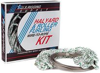 US Rigging Supply 3/16" X 50' Stainless Steel Wire-to-Rope Halyard Rope Kit (Green Tracer) Lightweight,Hypoallergenic | for Yacht, Sailboat, Flag Pole