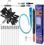 AFUUFA 20ft Dryer Vent Cleaner Kit,Lint Remover for Dryer Cleaning Brush with Flexible Rods ,Reusable Duct Brush with Vacuum Hose Adapter and Dryer Lint Trap Brush can Thorough Cleaning and Multi-Use