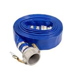 2" x 100' Duraduro Reinforced PVC Discharge Hose for Pump Irrigation Construction Swimming Pools Service