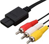 1.8m AV Cable Lead Composite RCA Audio Video TV Display Wire, Compatible with SNES Super Nintendo | GC GameCube | N64