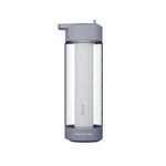 Zero B H2Ohh Portable Water Filter Bottle – 600ml | Removes 99.9% Bacteria & Viruses | Durable TRITAN Material | Instant Purification | Eco-Friendly Travel & Fitness Bottle (GREY)