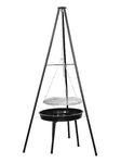 Areyourshop Tripod Outdoor Fire Pit BBQ Round Bowl Garden Patio Extra Large Barbecue Grill