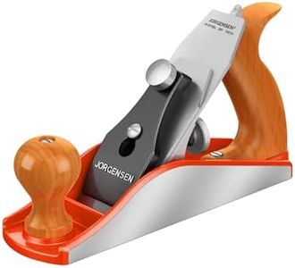 JORGENSEN No.4 10" Wood Planer, Hand Planer for Woodworking, Hand Plane, Wood Plane, Jack Plane for Trimming, Craft - Professional Smoothing Plane with Ductile Iron Body, Adjustable Cutting Depth