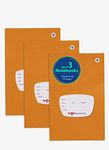 TARGET PUBLICATIONS Small Notebooks Both Sides Blank | 76 Plain - Unruled Pages | Soft Brown Cover | 17 cm x 27 cm Approx | Set of 3 Books | GSM 58