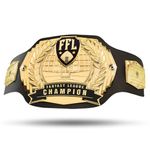 TrophySmack Fantasy Football Championship Belt | Customizable Engravings | Gold or Silver Finish, 12 Years of Past Winners, Gold, No Engravings