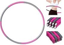 GadgetZone Durable 8 Pieces Foam Padded 1.2KG Weighted Hula Hoop Fitness Exercise Equipment - Portable, Compact and Light Weight Personal Gym Workout weighted hula hoop for adults - (100cm Width)