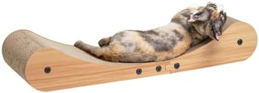 Nekosan Cat Scratcher Cardboard Bed, 27.5" Extra Large Cat Scratch Sofa Bed, Cat Scratcher Lounge Bed for Indoor Cats, 27.5 x 10 Inches Cat Couch Bed - Scratching Board