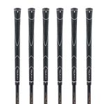 Junior Golf Club Grips for Kids | Wood & Iron Grip | Quality Rubber | FREE Professional Tape | Easy Re-Gripping | 0.54" Core Size | 33±3g | Multiple Quantities Available (Black-6 Grips)