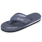 DOCTOR EXTRA SOFT Doctor Slippers for Women Orthopedic Diabetic Pregnancy Non Slip Lightweight Comfortable Flat Casual Stylish Dr Chappals and House Flip flops For Ladies and Girl’s D-22-Grey-7 UK