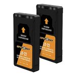 SPYPOINT LIT-22 Rechargeable Lithium Battery Pack (7.4V, 5.4Ah) for Cellular Trail Cameras, Compatible with Flex Series (Flex-M, Flex-S, FLEX-G36, Flex-Plus), Includes AC Charging Cable (Pack of 2)