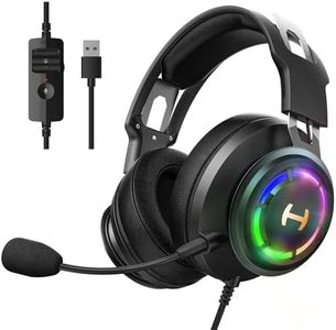 Edifier 7.1 Hi-Res Sound PC Gaming Headset Weird USB Over-Ear Headphone Noise Cancelling Mic RGB Light for PC PS4 Laptop Mac Desktop