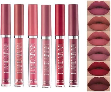 Rossetto, 6 Pezzi Matte Lunga Durata Liquido di frutta Opaco, Regalo, Cosmetici, Impermeabile