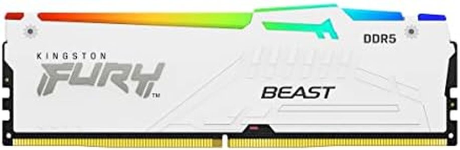 Kingston FURY Beast White RGB EXPO 32GB 6400MT/s DDR5 CL32 DIMM Desktop Gaming Memory Kit of 2 - KF564C32BWEAK2-32