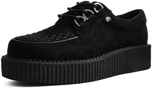 T.U.K. Anarchic Faux Suede Black Creeper Shoes, Black, 11 Women/9 Men