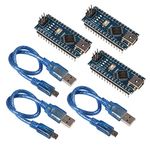 AITRIP 3PCS Pre-soldered Nano Board Nano V3.0 ATmega328P 5V 16M Micro Controller Board Module with cabels