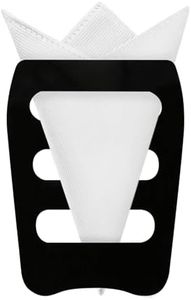 Mantieqingway White Pocket Square Holder for Men Solid Color Pocket Squares Handkerchiefs for Men Formal Wedding Church