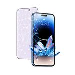 PERFECTSIGHT Sapphire Anti Glare Anti Blue Light Screen Protector Designed for iPhone 14 Pro - Eye Protection Diamond Hard Tempered Glass - Matte Military Grade Shatterproof Bubble Free (6.1 inch)