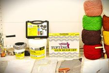 TUFTING Gun Full Package with All Accessories Pure Wood Frame 3/5FT Professional Trimmer Latex Glue