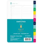 AT-A-GLANCE 2025 Planner Refill, Simplified by Emily Ley, Daily, 5-1/2" x 8-1/2", Desk Size, One Page Per Day Refill (EL100-4311-25)