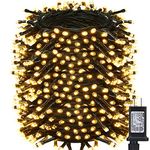 Toodour Christmas Lights Outdoor, 213ft 600 LED String Lights, 8 Modes, Timer, Plug-in Christmas Fairy Twinkle Lights Tree Lights for Wedding Party Yard Indoor Outdoor Christmas Decors - Warm White