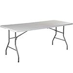 Home Vida Heavy Duty Trestle Picnic Folding Table Silver, 5 feet