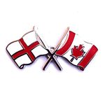 England and Canada Crossed Flags Lapel Badge - Friendship, Pin