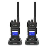 Retevis Walkie Talkies, Long Range 2 Way Radio Waterproof IP67, Rugged Walkie Talkie with Earpieces for Restaurant, School Security (With screen)