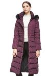 Orolay Women's Winter Long Down Jacket with Fur Hood Raglan Sleeve Coat Quilted Comfort Jacket Navy XXL