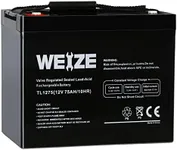 WEIZE 12V 75AH Deep Cycle Battery f