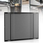 Premium Adjustable RV Entry Screen Door Grille, Adjusts from 22"- 31.5", Aluminum Alloy Protector Guard for RV, Camper- Black