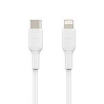 Belkin Apple Certified PVC Lightning to USB-C Charge and Sync Type C Cable, Tough and Durable, For iPhone, iPad, Air Pods, 3.3 Feet (1 Meter) - White