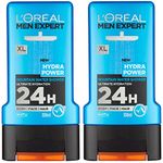 x2 L'Oreal Paris Men Expert Clean Hydra Power Mountain Water Shower Body, Face & Hair 300ml