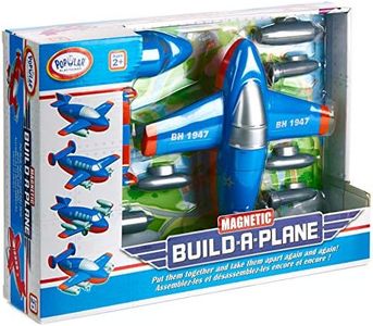 Magnetic Build-a-Plane Magnetic Toy Play Set, 12 Pieces, Colors May Vary,White