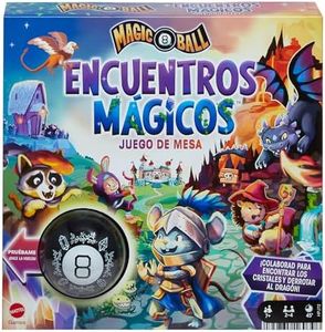 Mattel Games Magic 8 Ball Encuentros Mágicos, Juego de Mesa cooperativo de Estrategia, +7 años, versión español (HPJ72)