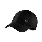 NIKE Unisex Metal Swoosh H86 Adjustable Cap, Black/Metallic Silver, One Size UK