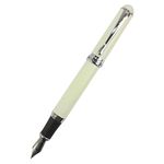 Gullor Advanced Fountain Pen Jinhao 750 Golden with Silver, Broad 18kgp Nib Medium