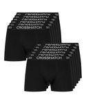 Crosshatch Mens Multi-Color Boxer Shorts, Men's Gift set with 12 Pack Boxers, Gift for your friends, boyfriend or husband(XXL/All Black)