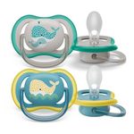 Philips Avent Ultra Air Soothers, Light, Breathable Soothers for Babies Aged 18 Months Plus, BPA-Free, with Steriliser Carry Case, 2 Pack (Model SCF349/24)