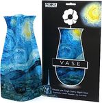 MODGY Expandable Plastic Vase Vincent Van Gogh Starry Night-Durable, Safe, NOT Glass, Great for Parties, Pools, Patios, Weddings & Any Celebration (Single, Van Gogh Starry Night)