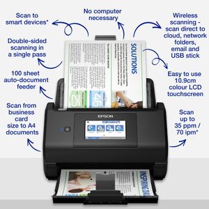 Epson WorkForce ES-580W Wireless Document Scanner – High-Speed Duplex